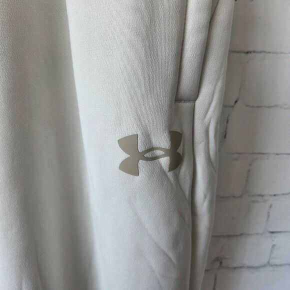 Under Armour Fleece Pro Taper Jogger Sweatpants Mens Size 4XL Cream NEW Zippers - Picture 6 of 11
